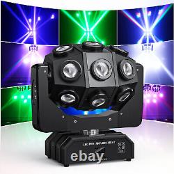 Projecteur de scène LED RVB 18 faisceaux lumineux, tête mobile DJ Disco Light Chic Sport Football