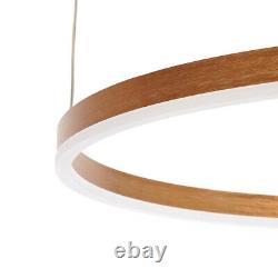 Traduisez ce titre en français : Lustre moderne en acrylique avec éclairage LED, suspension en forme d'anneau, lampe suspendue.