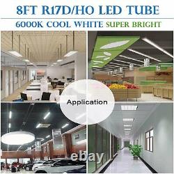 Tube lumineux LED T8 8FT R17D à 2 broches HO 72W 8ft LED 6500K 8640lm ampoules de magasin LED