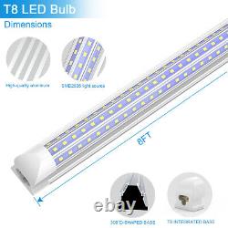 Tube lumineux à LED T8 de 8 pieds 120W Ampoule de lumière de magasin à LED Plafonnier 5000K-6500K